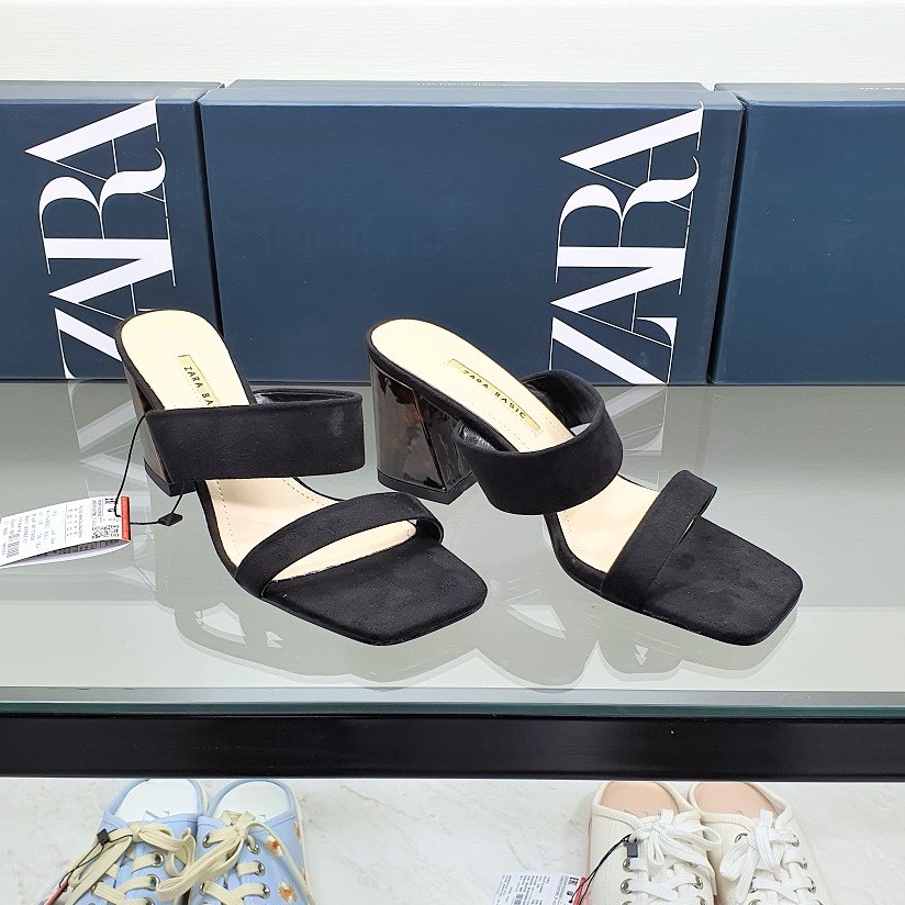 Sandal Wanita Branded Sendal Zara 836  Heels 7cm Sepatu Perempuan