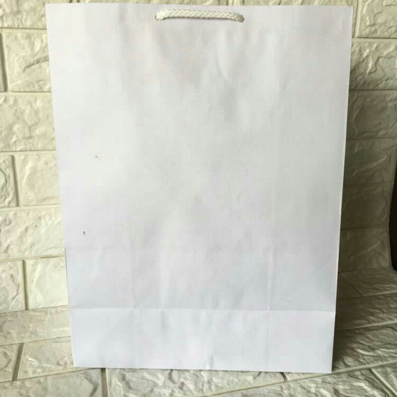

Tas kertas Putih Polos, Goodiebag, Paperbag Putih XL Uk 30x15x40cm READY!!