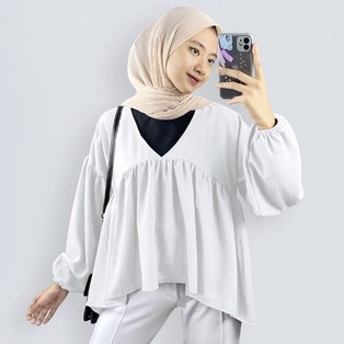 Friska Ruffle Blouse / Ruffle Korea / Vilia Blouse / Atasan Terlaris / Blouse Wanita