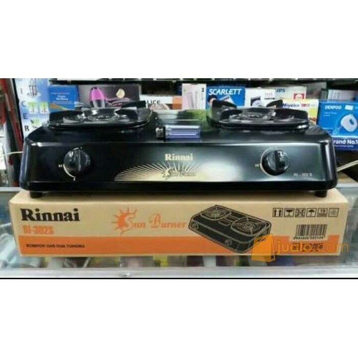 Paket Kompor Rinnai RI-302S Kompor Gas 2 Tungku +Selang Regulator Winn sni