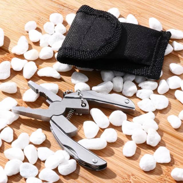 Tang Lipat Pocket Plier Mini Multitool Outdoor Hand Portable Wrench