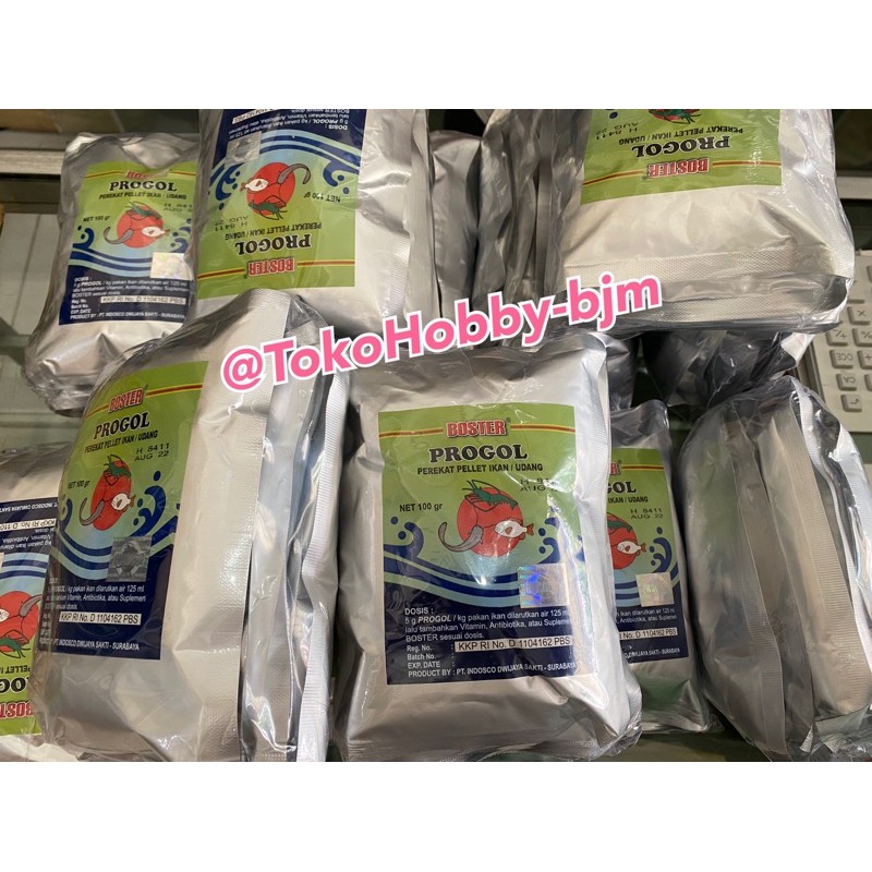 boster progol ISI 5 SACHET / perekat pelet pellet ikan udang tambak