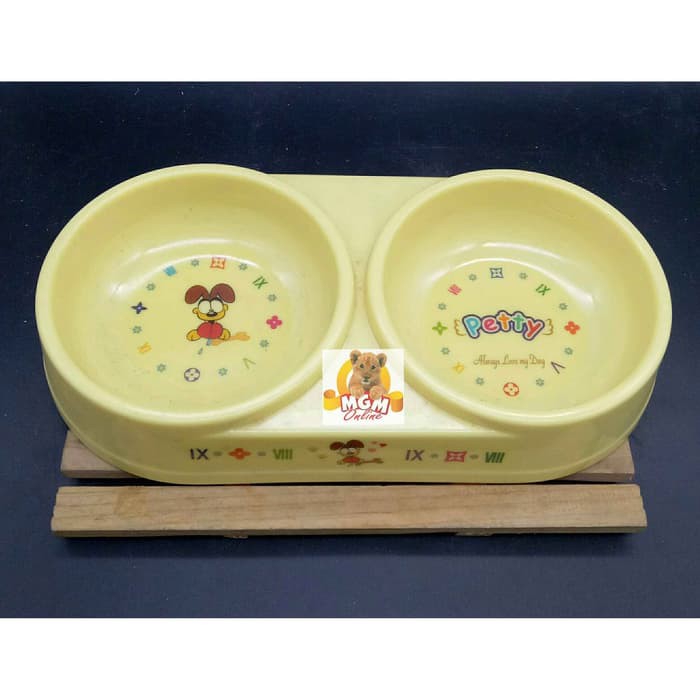 Tempat Makan anjing Double dari Melamine Petty tempat makan kucing