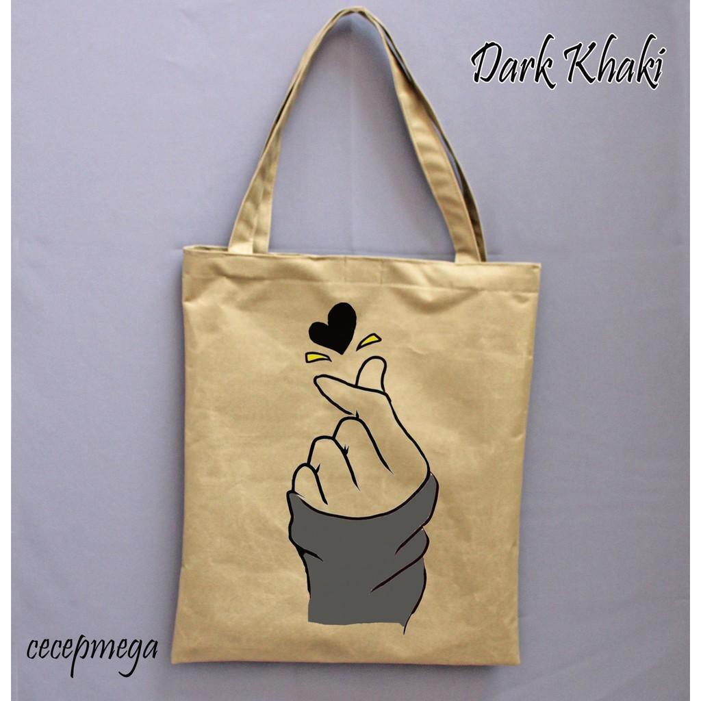 Unik tote bag / totebag motif saranghae Murah