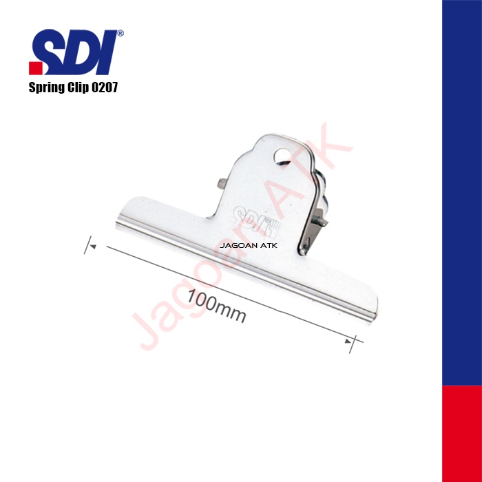

Bulldog Clip Stainless Steel /Jepitan Kertas / Spring Klip 4" SDI 0207