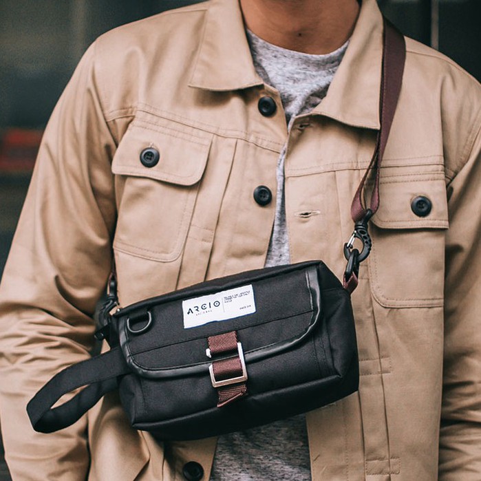 LITO BLACK |ManNeedMe x ARCIO| Tas Selempang Pria Sling Bag Pouch ORIGINAL