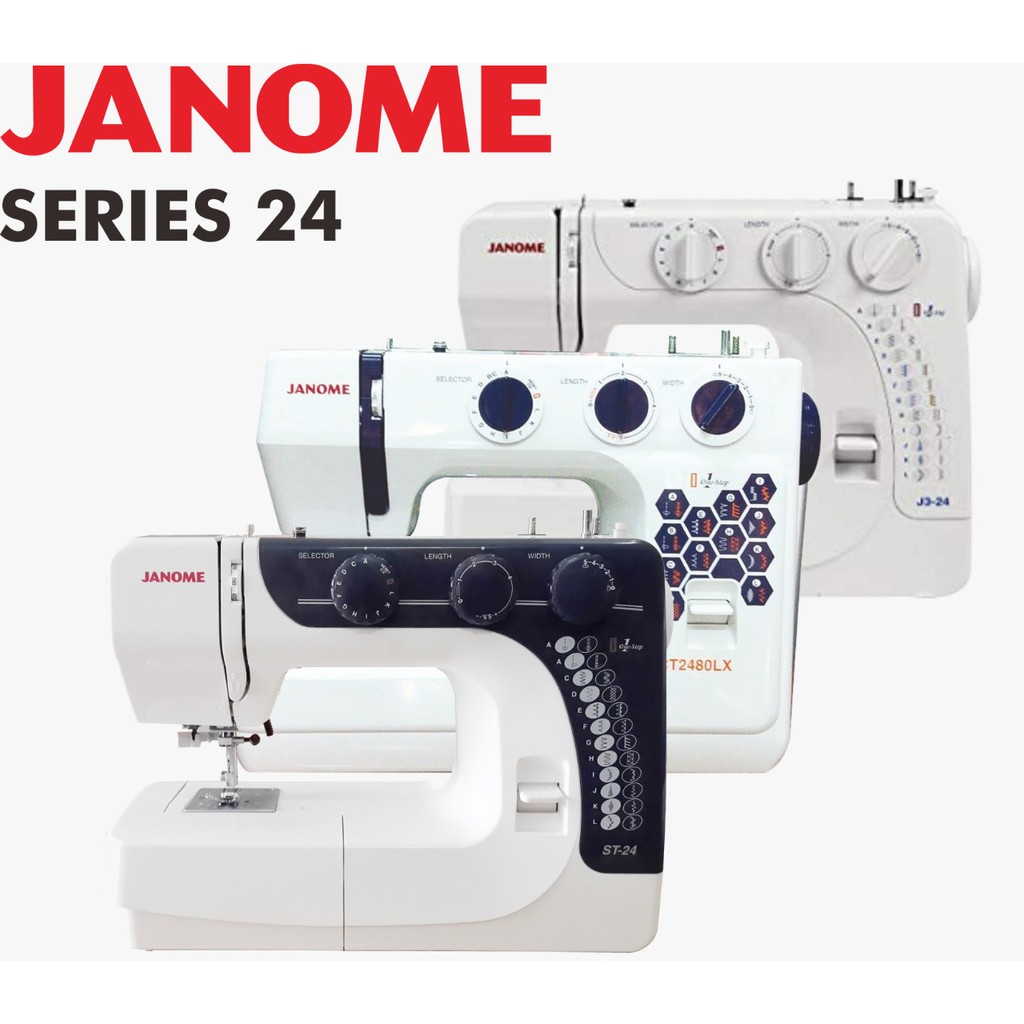 Janome series 24 (st-24 ct2480lx J3-24) mesin jahit portable kwalitas heavy duty