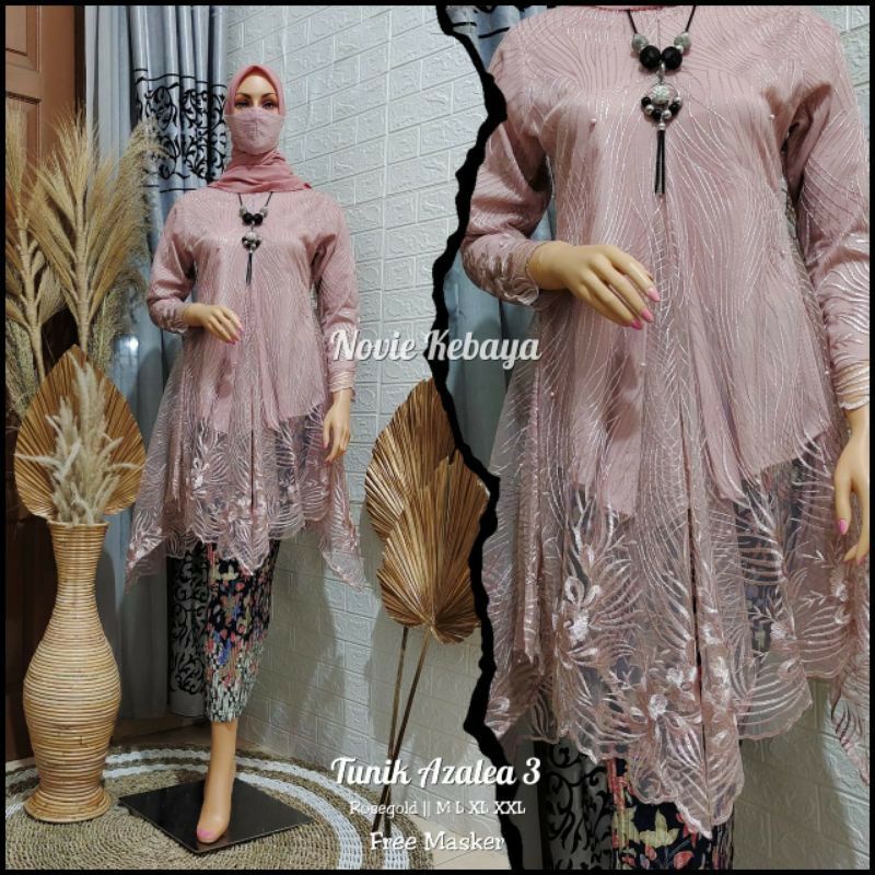 COD SET KEBAYA TUNIK/SET KEBAYA AZALEA TUNIK IMPORT/KEBAYA TUNIK PREMIUM