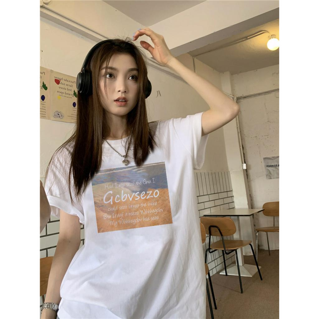 EUNII T-shirt Lengan Pendek SEZO Korean Style/Kaos Atasan Wanita/Baju Kaus Oversize Wanita/Kaos Wanita