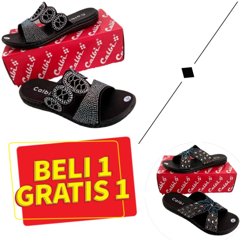 Sandal Teplek Calbi Blink Mahkota BELI 1 GRATIS 1 COD