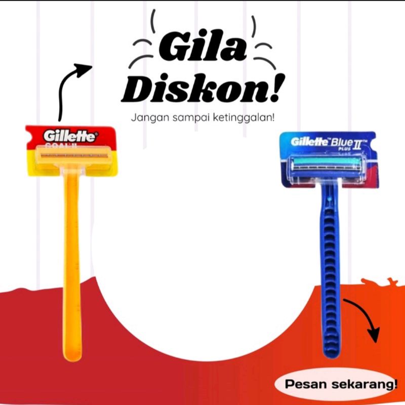 Silet Gillette goal II kuning per pcs.