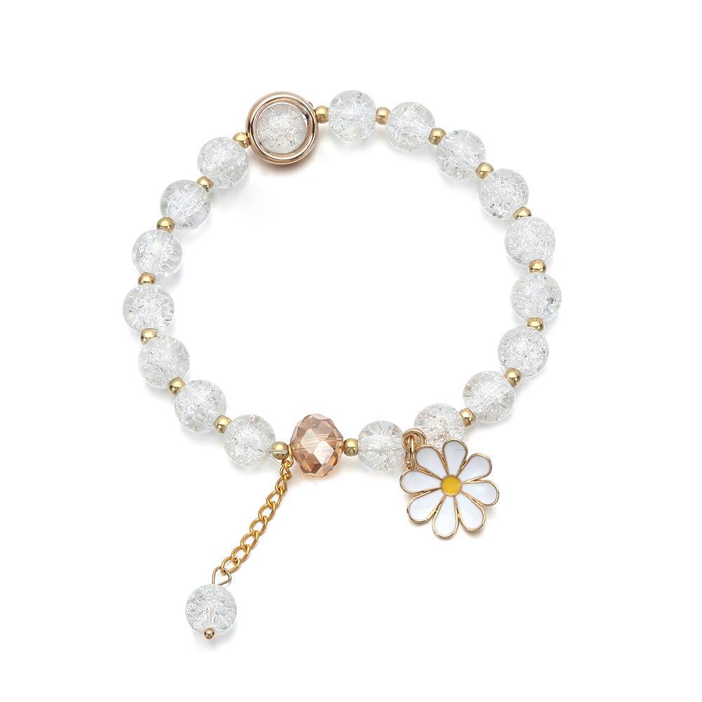 Top Daisy Kecil Gelang Baru Rantai Tangan Warna-Warni Perhiasan Fashion Pesona Cuff Bangles