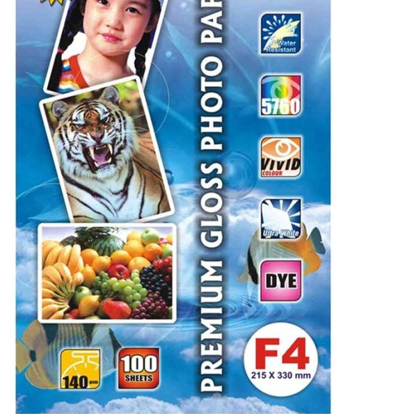

SHOPEE MALL Kertas Foto SUN Premium Gloss Photo Glossy Paper 140 Gsm F4