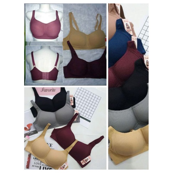 Bra/BH import merk Elena 24013,busa tipis tidak kawat ful cup,cup C dan kait 3