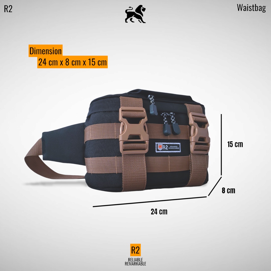 Tas Waistbag R2 Buffback Future Termurah - Tas Pinggang Pria Terbaru 2022 Unisex