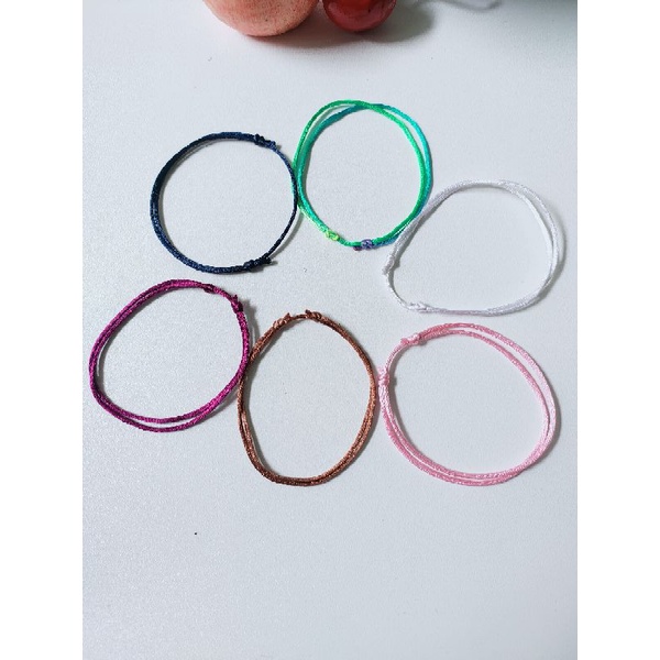 Gelang simple  Polos Tali satin 1mm