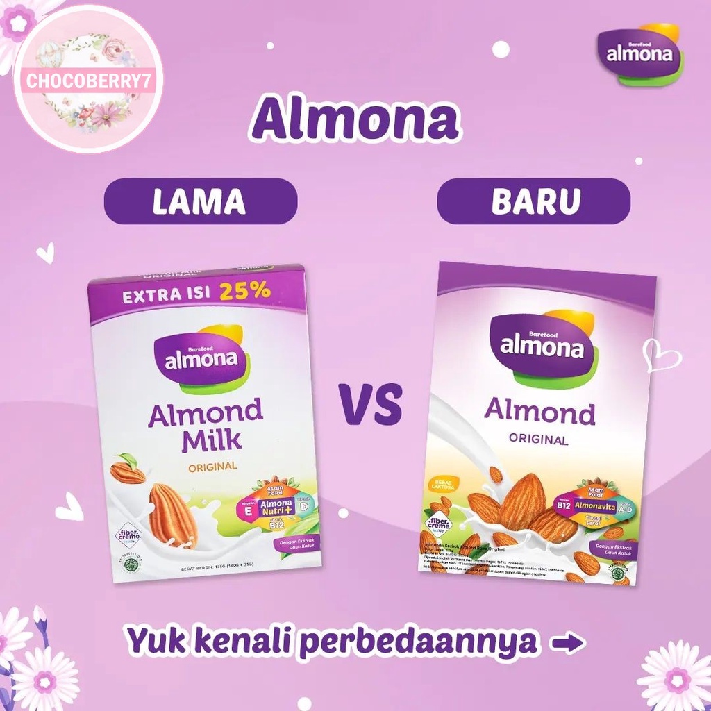 ALMONA Almond Milk Powder ASI BOOSTER with Daun Katuk - Dairy Free Barefood Almona