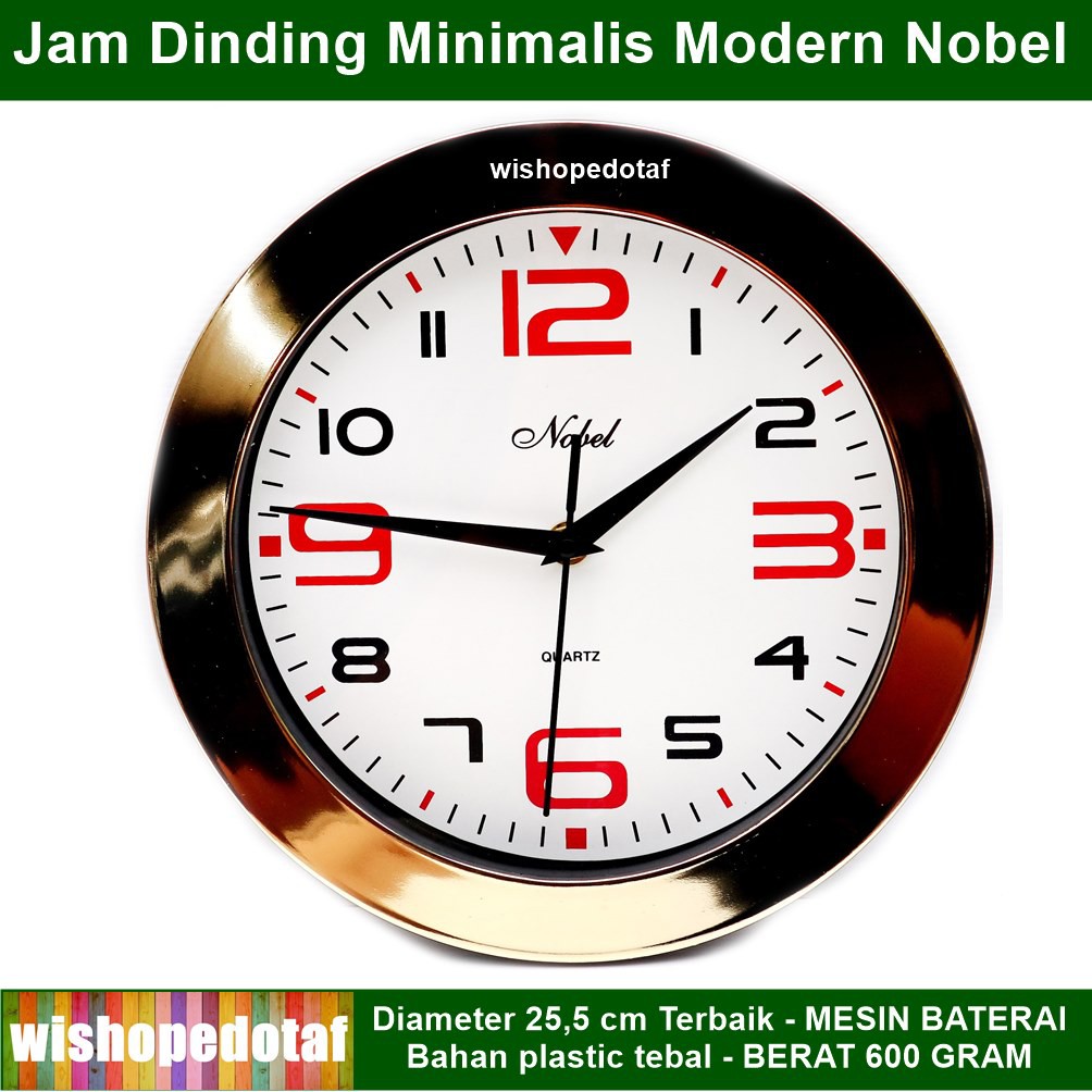 Jam Rumah Dinding Nobel Minimalis