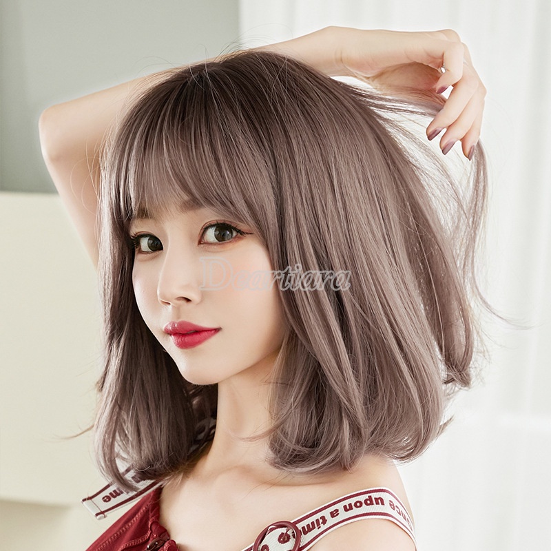 Wig / Rambut Palsu Wanita Model Pendek Sebahu Natural Fluffy