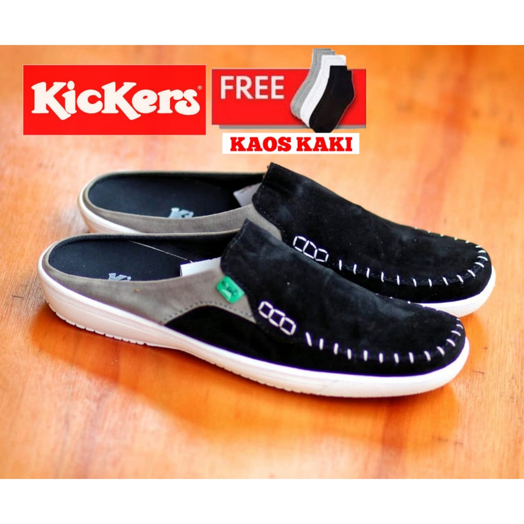 Sepatu Pria Slip On Bustong Slide Kickers  Shopee Indonesia