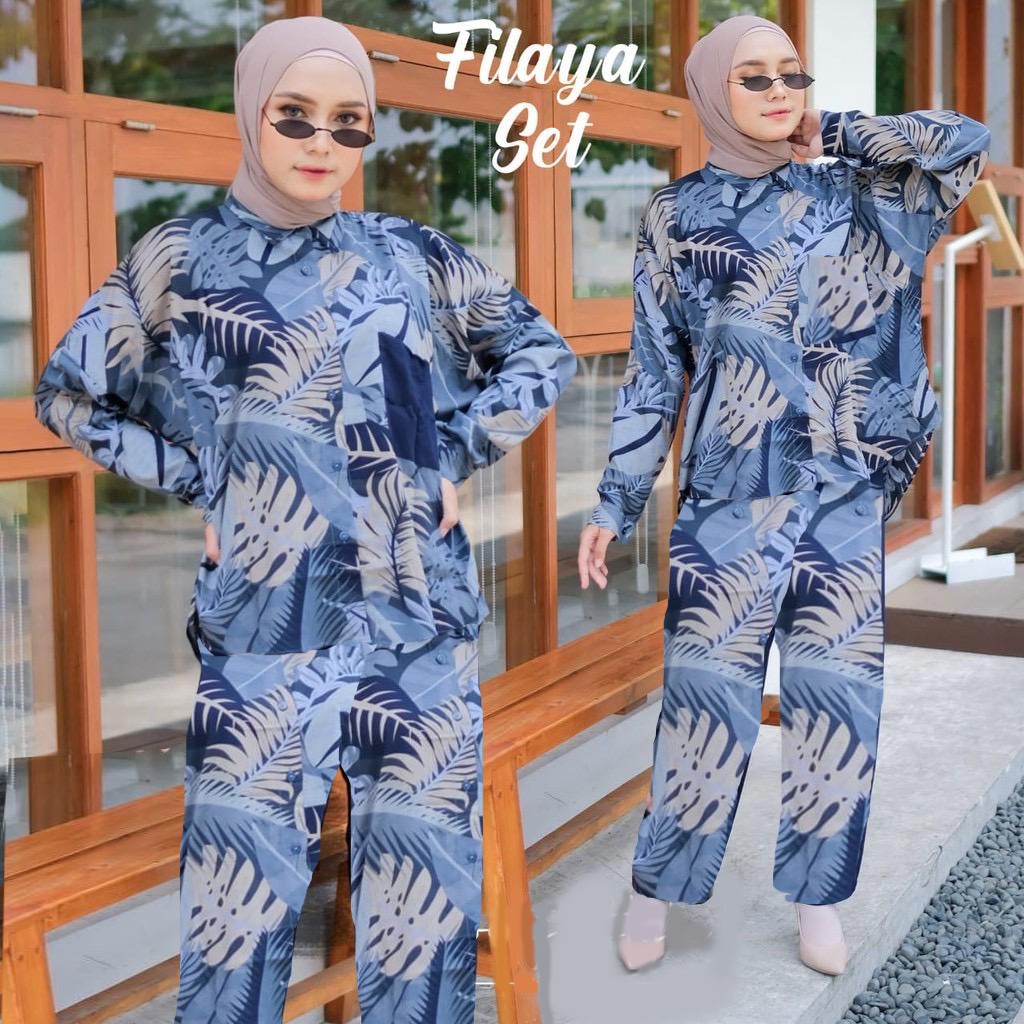 daily set rayon homewear setcel setelan stelan celana   