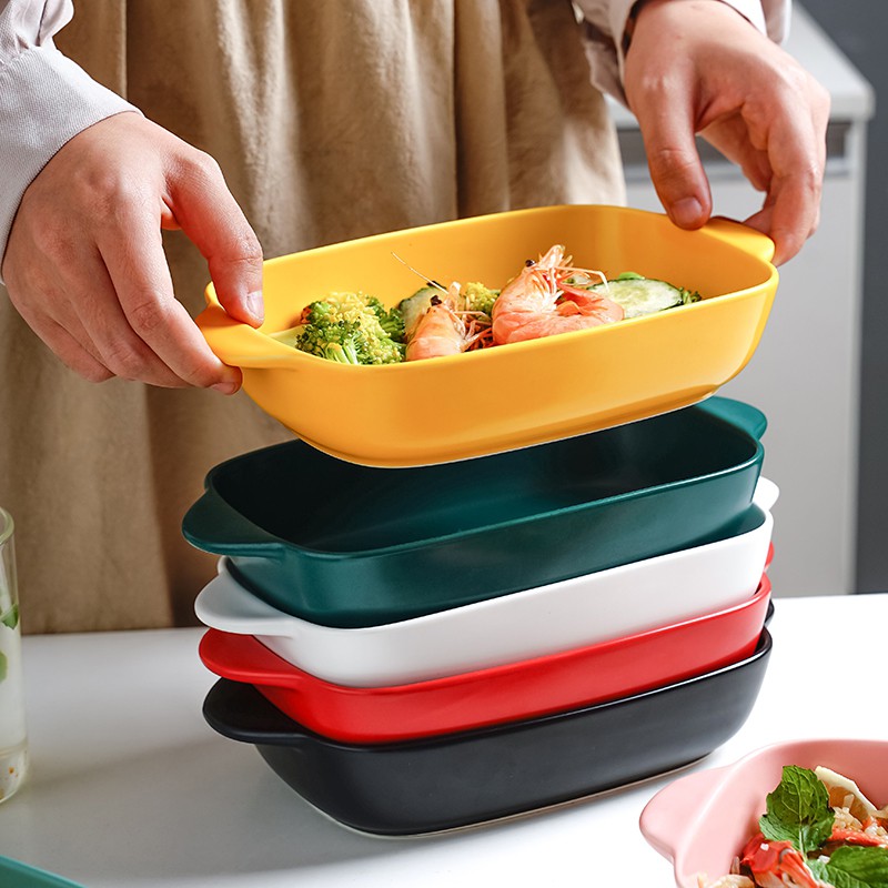 Mangkuk Memanggang Bahan Keramik  Gaya Nordic untuk  Dapur 