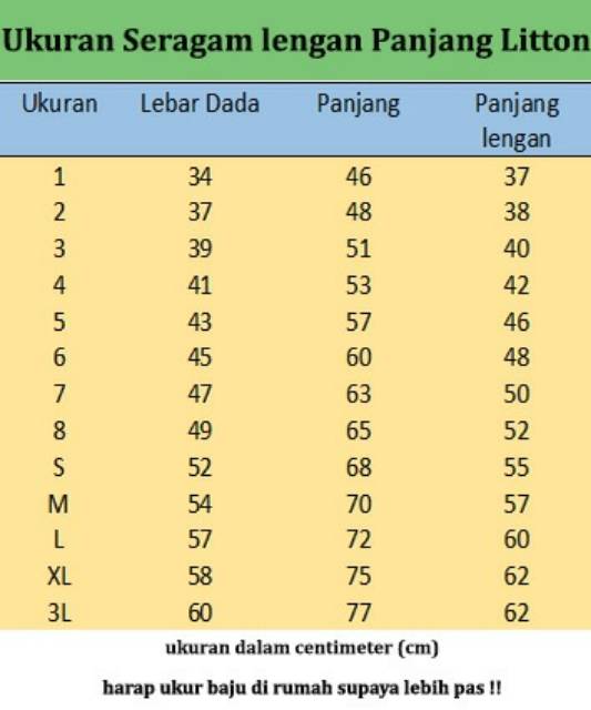 Seragam kemeja lengan panjang PUTIH Litton POLOS SD SMP SMA bahan adem / Hem sekolah putih