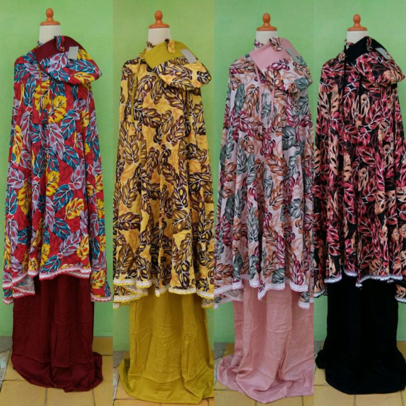 MUKENA DEWASA RAYON VISCOSE PREMIUM ( MOTIF JANDA BOLONG )