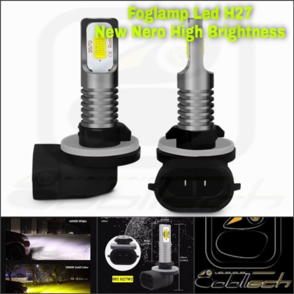 Lampu Foglamp Mobil Led H27 881 Super Bright - Putih Diskon