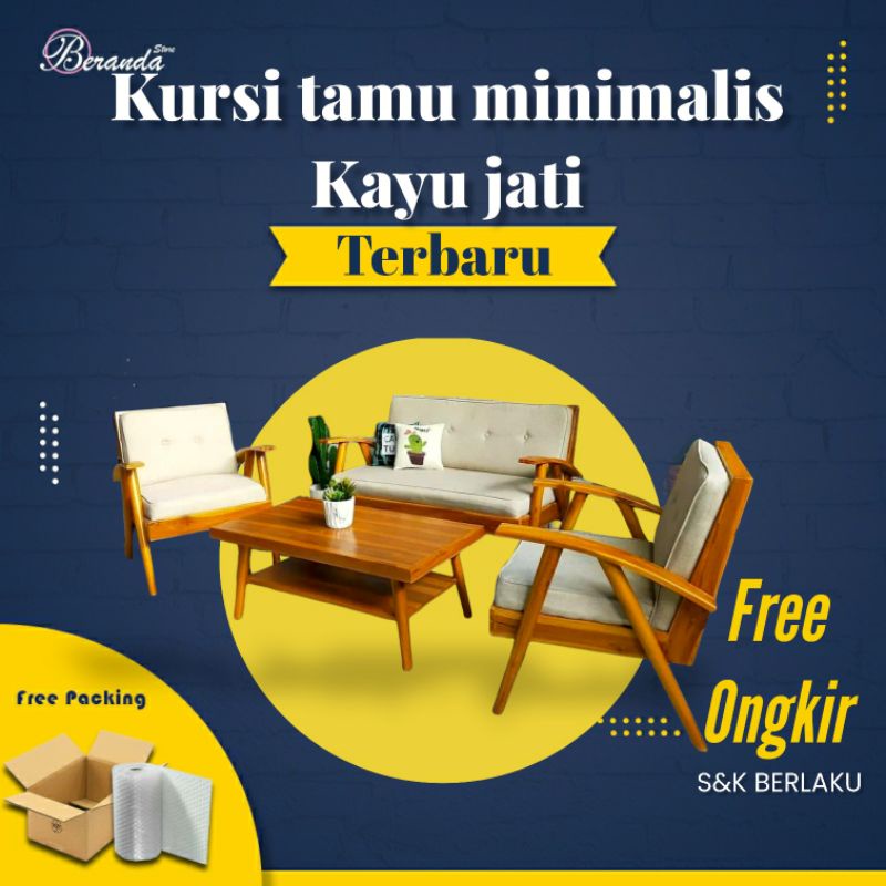 Kursi ruang tamu kecil minimalis kayu jati-kursi sofa kayu jati minimalis terbaru 2022