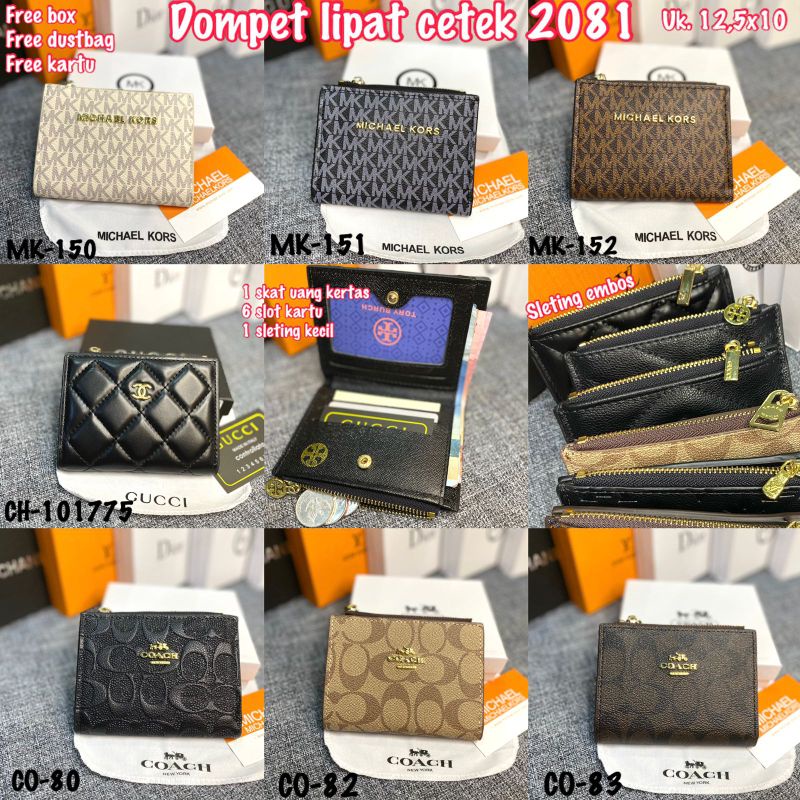 DOMPET LIPAT PENDEK UANG KERTAS KOIN DAN KARTU IMPORT