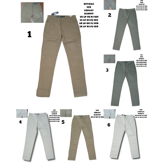 CELANA CHINOS CELANA PRIA CELANA PANJANG PRIA DETAILS ORIGINAL