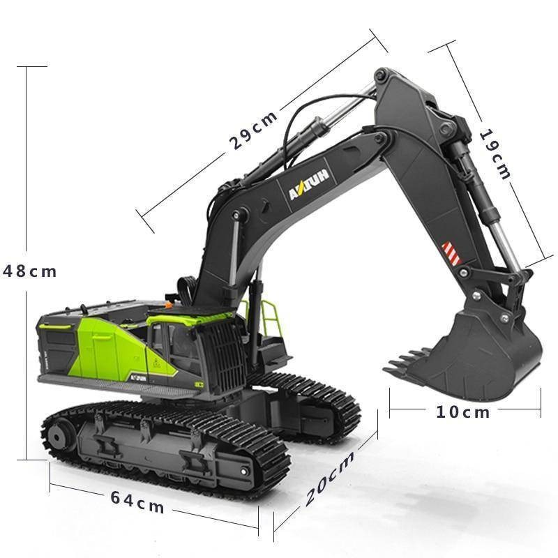 HUINA 1593 rc excavator rc diecast alat berat skala 1:14 22ch