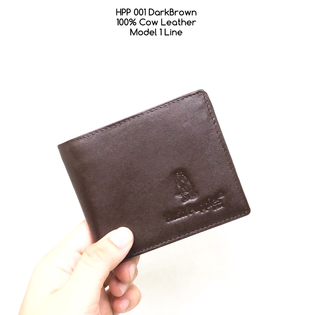 dompet pria hushpuppies 001 black kulit sapi asli dompet murah