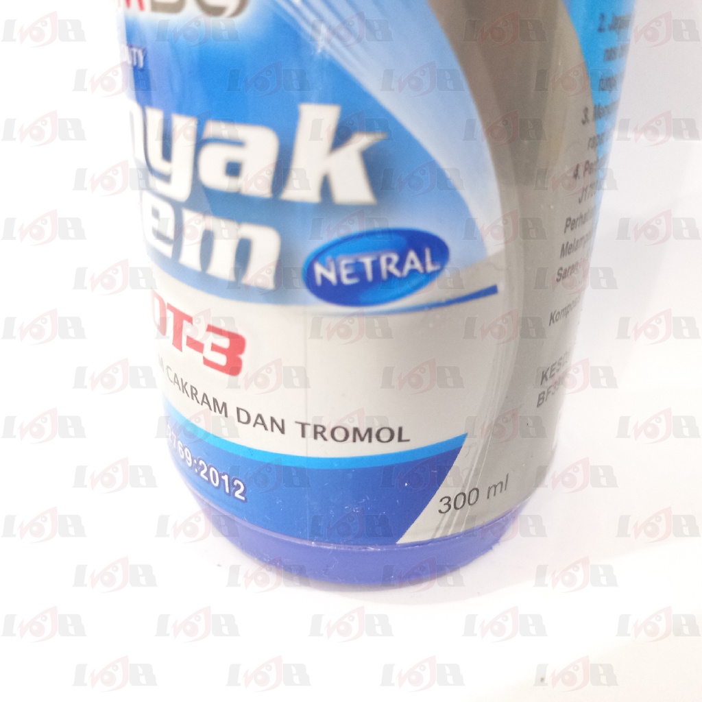 Oli Minyak Rem Jumbo DOT 3 300ML Cairan Minyak Rem Brake Fluid Netral Merah Cakram Motor