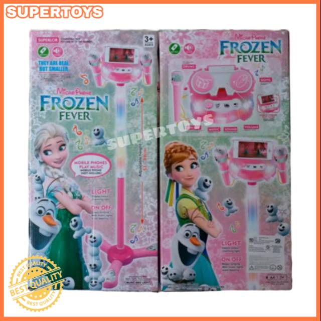 Mainan Anak Microphone Anak Microphone Double Mic Frozen Microphone Karaoke Anak Kado Anak Ultah