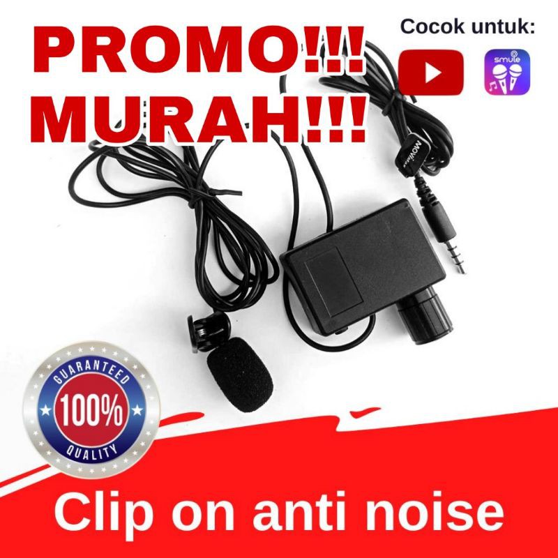 Clip On Mic Jepit - Mic Condenser Karaoke Smule  - Mic Eksternal Recording Youtube Vlog