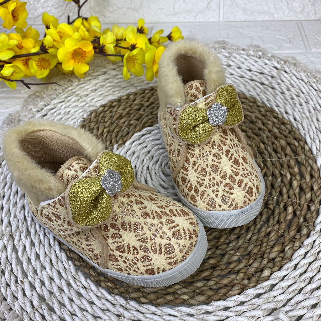 mandirishoesstore-SEPATU PESTA ANAK PEREMPUAN PITA BULU 1 2 3 TAHUN DAY06