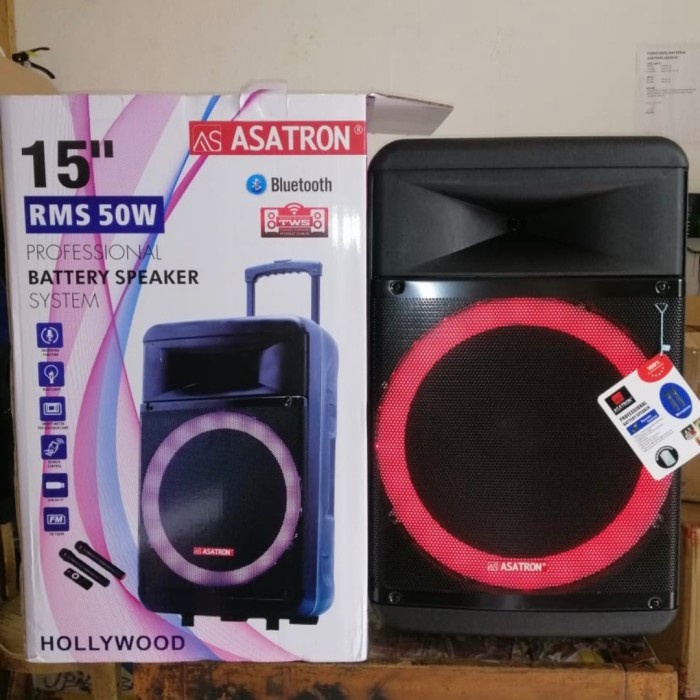 ASATRON Speaker Meeting Bluetooth 15 Inch - HOLLYWOOD - Garansi Resmi 1 Tahun