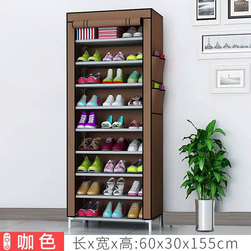 TERMURAH Rak Sepatu Kain Lemari Serbaguna jumbo Portable Susun Shoes Rack TYPE1099 BISA COD