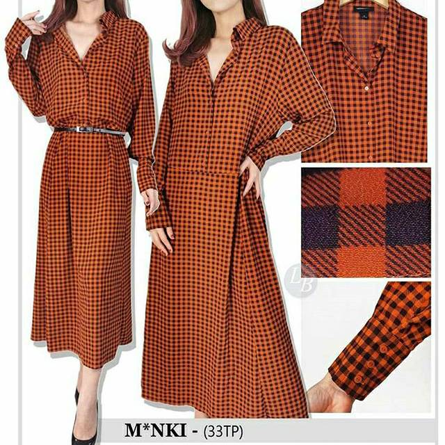 Monki cinnamon maxi shirt dress