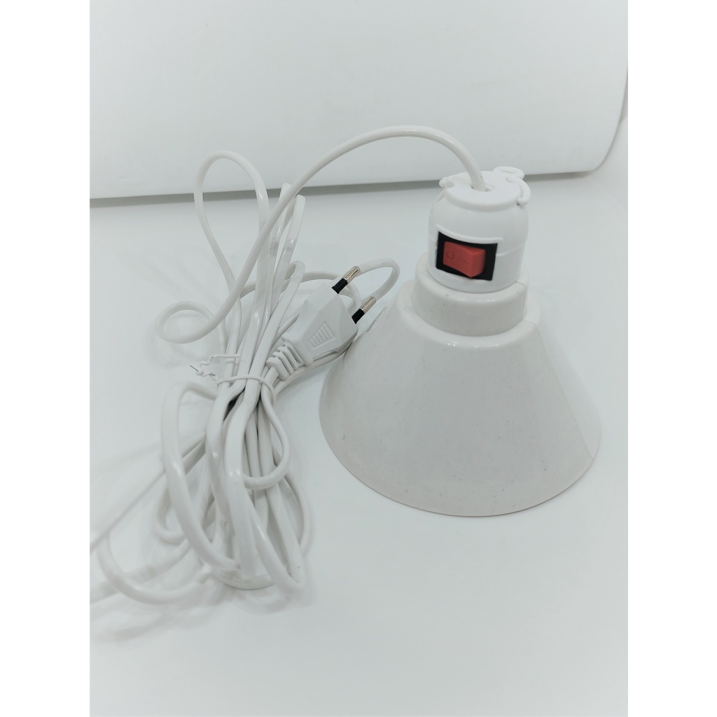 Fitting Lampu Gantung Saklar Topi + Kabel 4 Meter