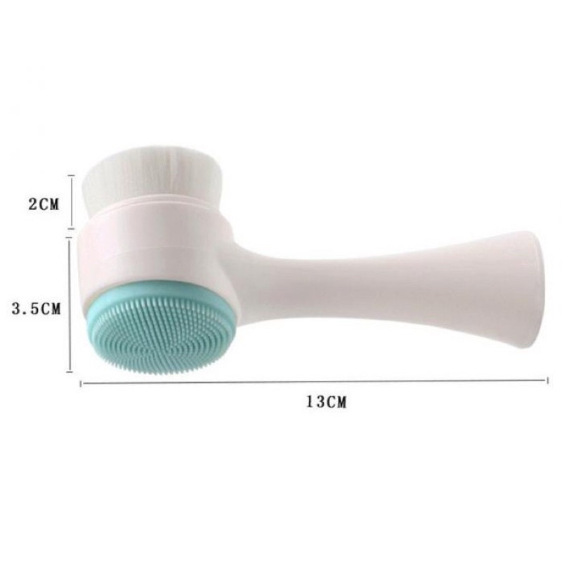 SIKAT PLASTIK PEMBERSIH WAJAH 2 SISI FACE CLEANSING BRUSH ALAT CUCI MUKA HALUS SIKAT MURAH