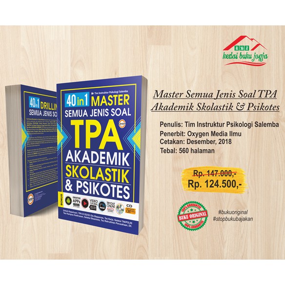 Buku 40 In 1 Master Semua Jenis Soal Tpa Akademik Skolastik Psikotes Shopee Indonesia