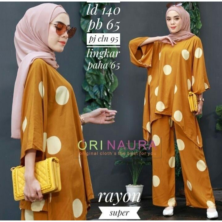 Baju Wanita One set Sintia Batwing Baju Tidur Waka Waka Jumbo Setelan Celana Kulot Big Size Fashion Batik Wanita Terbaru