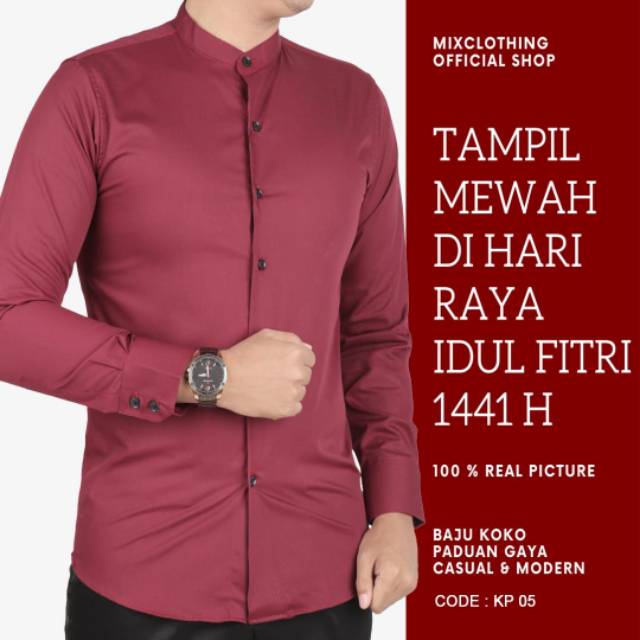 BAJU KOKO MUSLIM PRIA KEMEJA KOKO LENGAN PANJANG | SLIM FIT COLIN DION CDL04