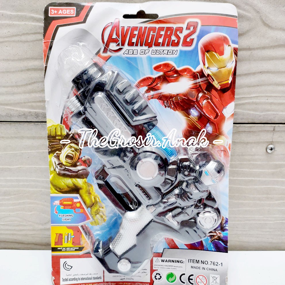 Avengers 2 Age of Ultron Gun Mainan Tembak Lampu LED