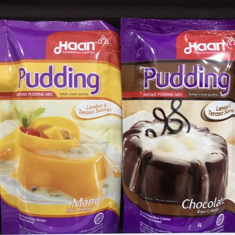 Jual HAAN Pudding Instan Mix Kemasan Pouch 145 gr Rasa Mangga dan
