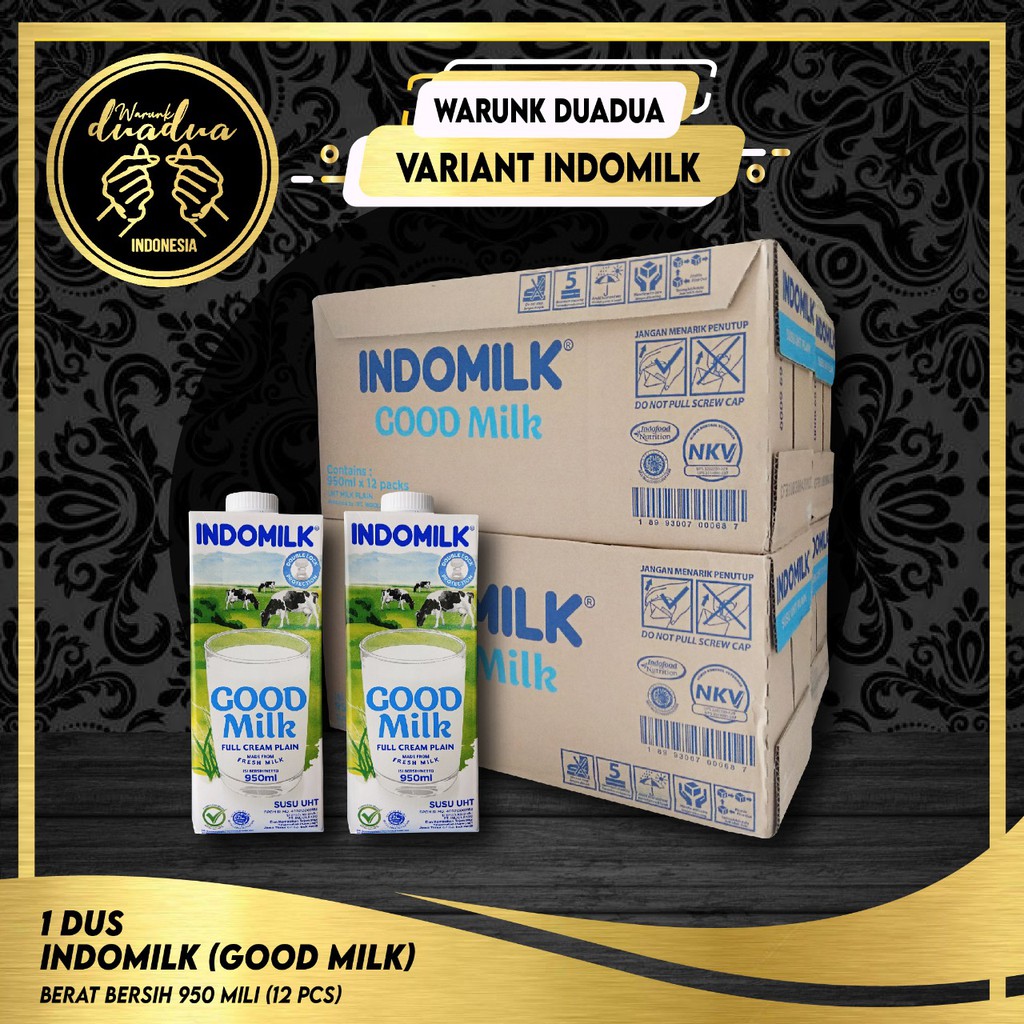 Susu UHT Plain Putih Full Cream Indomilk - 1 DUS