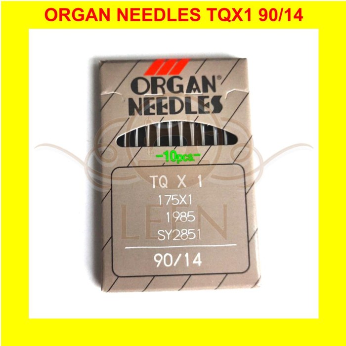 Jarum ORGAN Needles TQx1 14 Ori Japan TQ X 1 Mesin Pasang Kancing LEEN
